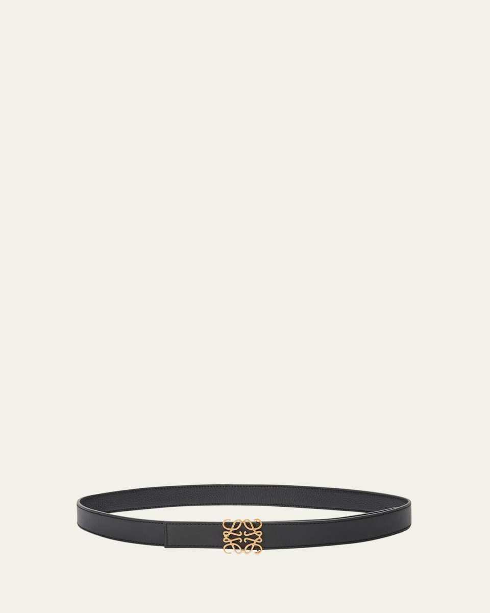 Anagram Reversible Grained Leather Belt